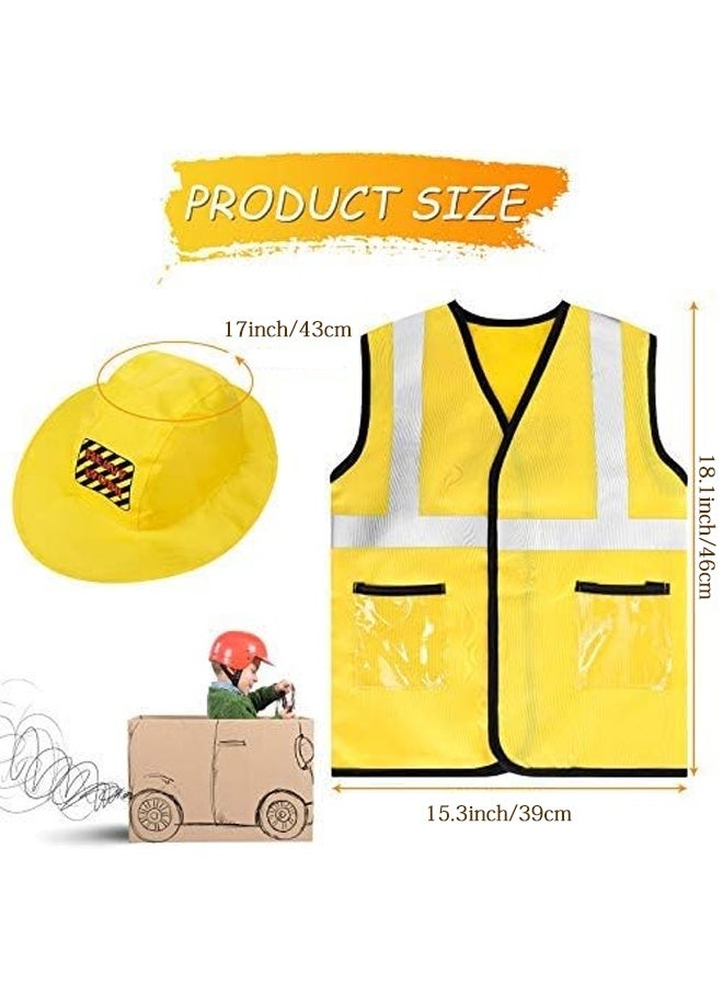 Halloween Construction Worker Engineering Costume, Engineering Dress Up Role Play Kit Set for Kids Birthday Theme Party Cosplay for Kids Ages 6 Years & Up - Image 4